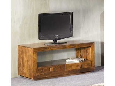MEUBLE TV 2 TIROIRS