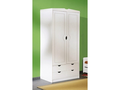 ARMOIRE 2 PORTES 4 TIROIRS