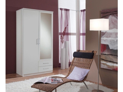 ARMOIRE 2 PORTES DONT 1 MIROIR+2 TIROIRS