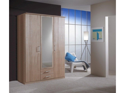 ARMOIRE 3 PORTES DONT 1 MIROIR+2 TIROIRS