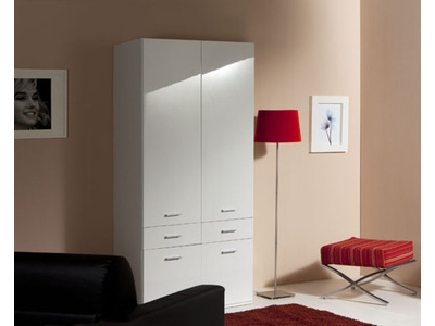 ARMOIRE 2 PORTES 4 TIROIRS