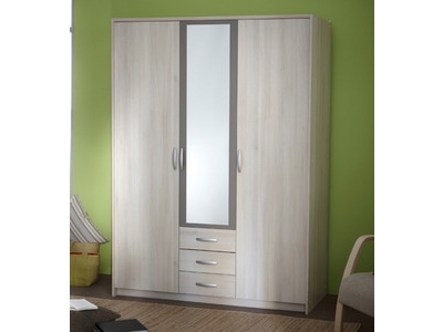 ARMOIRE 3 PORTES 3 TIROIRS