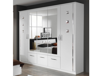 ARMOIRE 5 PORTES ET 3 TIROIRS