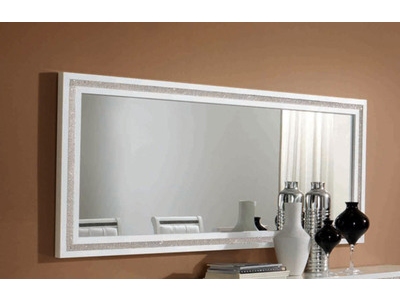 miroir blanc laque