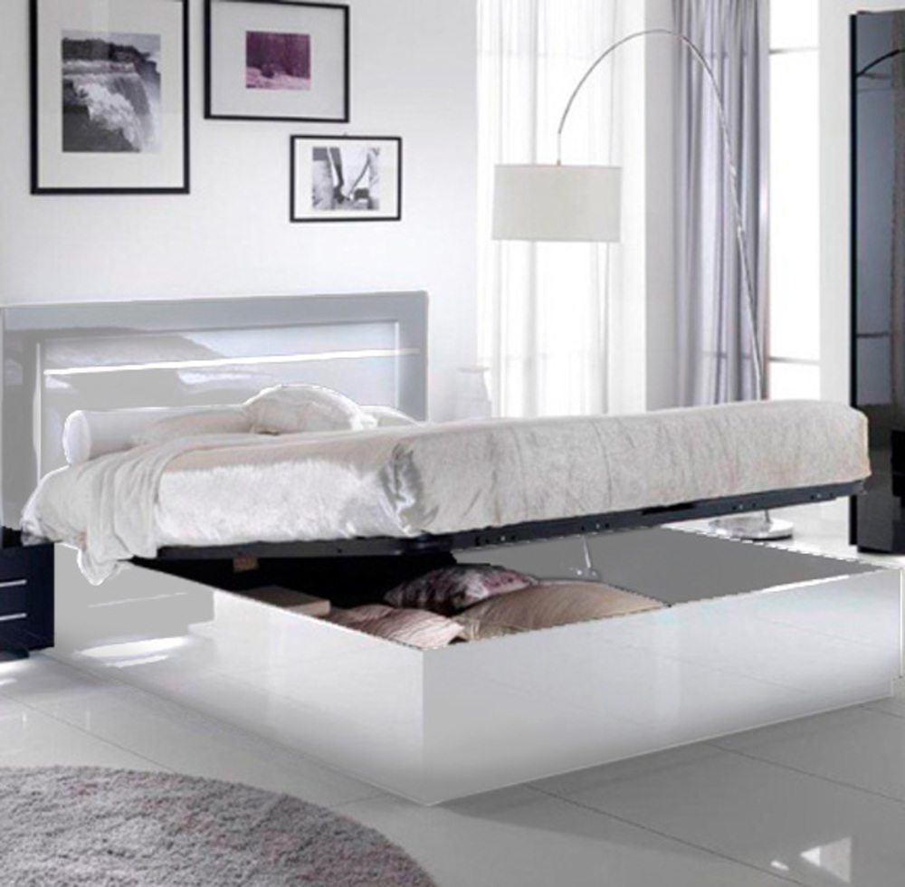 lit avec coffre de rangement tv