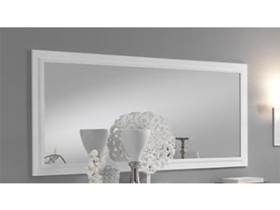 grand miroir mural blanc laque