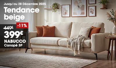 Canap 3 places NABUCCO beige