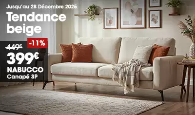 Canap 3 places NABUCCO beige