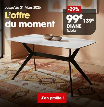 Table de repas DIANE en promo