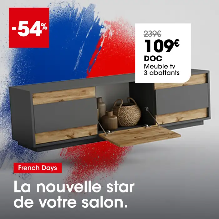 Meuble tv 3 abattants DOC en promo