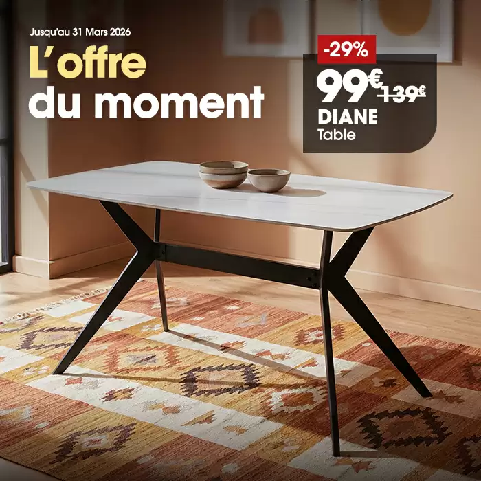 Table de repas DIANE en promo