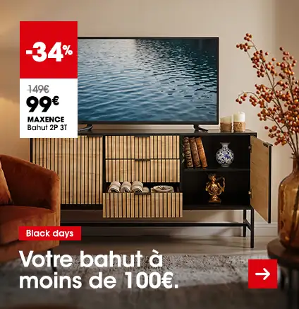 Bahut 2 portes 3 tiroirs MAXENCE en promo