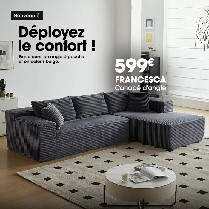 Nouveau canap� d'angle livr� sous vide