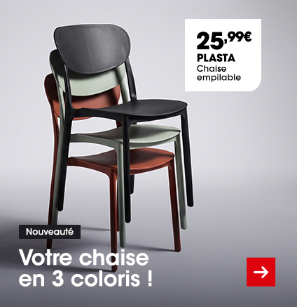 Chaise de s�jour empilable PLASTA, disponible en plusieurs coloris