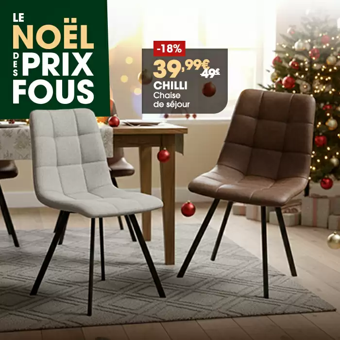 Chaises de s�jour CHILLI en promo