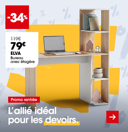 Bureau avec �tag�re ELVA