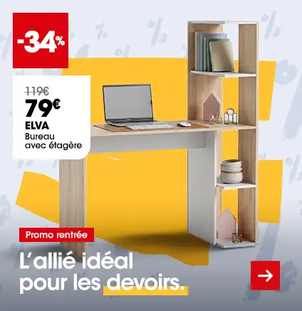 Bureau avec �tag�re ELVA