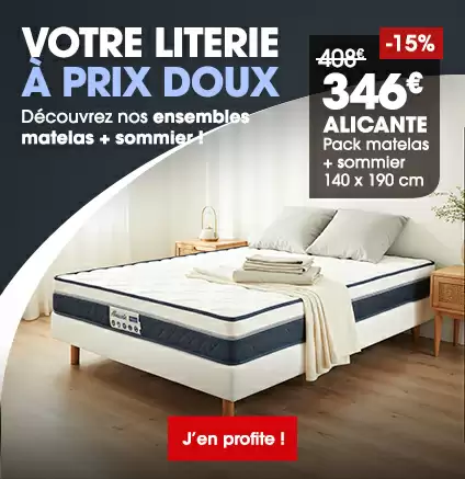 Ensemble matelas + sommier en promo