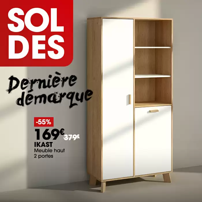 Meuble haut 2 portes IKAST en solde derni�re d�marque