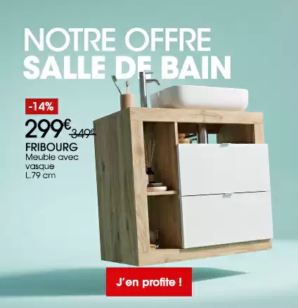 Meuble de salle de bain avec vasque en promo