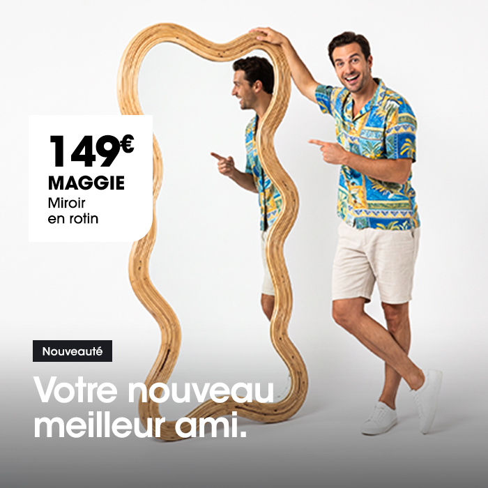 Grand miroir organique pour votre salon