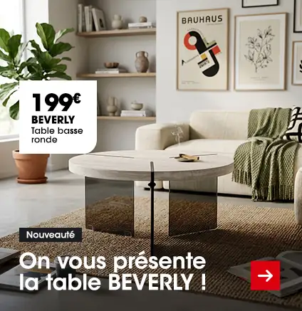 Table basse ronde BEVERLY