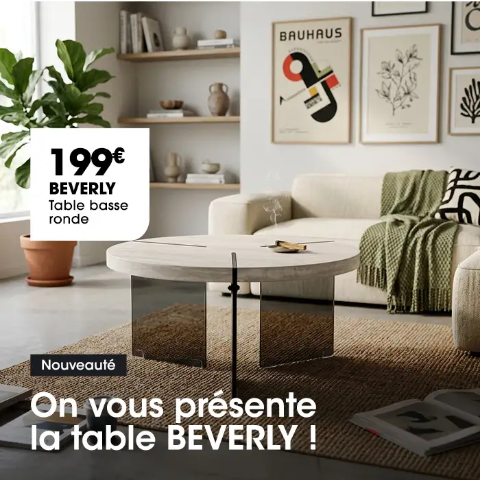 Table basse ronde BEVERLY