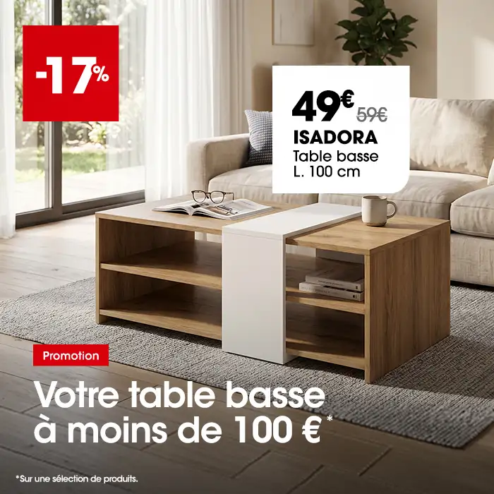 Table basse � moins de 100 euros en promo