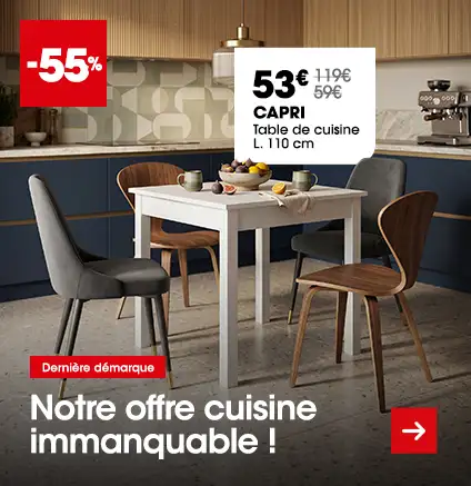 Table de cuisine CAPRI en solde derni�re d�marque