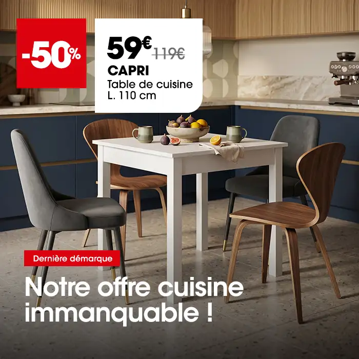 Table de cuisine CAPRI en solde