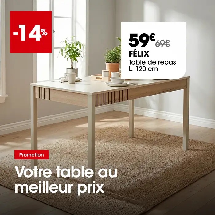 Table de repas FELIX en promo