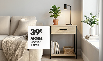 Chevet 1 tiroir ARMEL