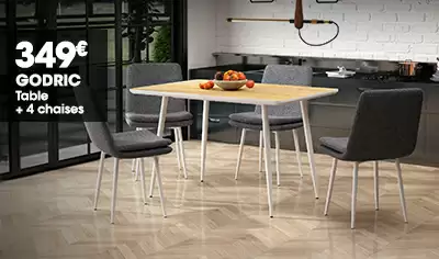 Table + 4 chaises GODRIC