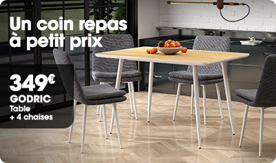 Table + 4 chaises GODRIC