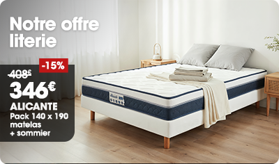 Pack matelas + sommier 140 ALICANTE