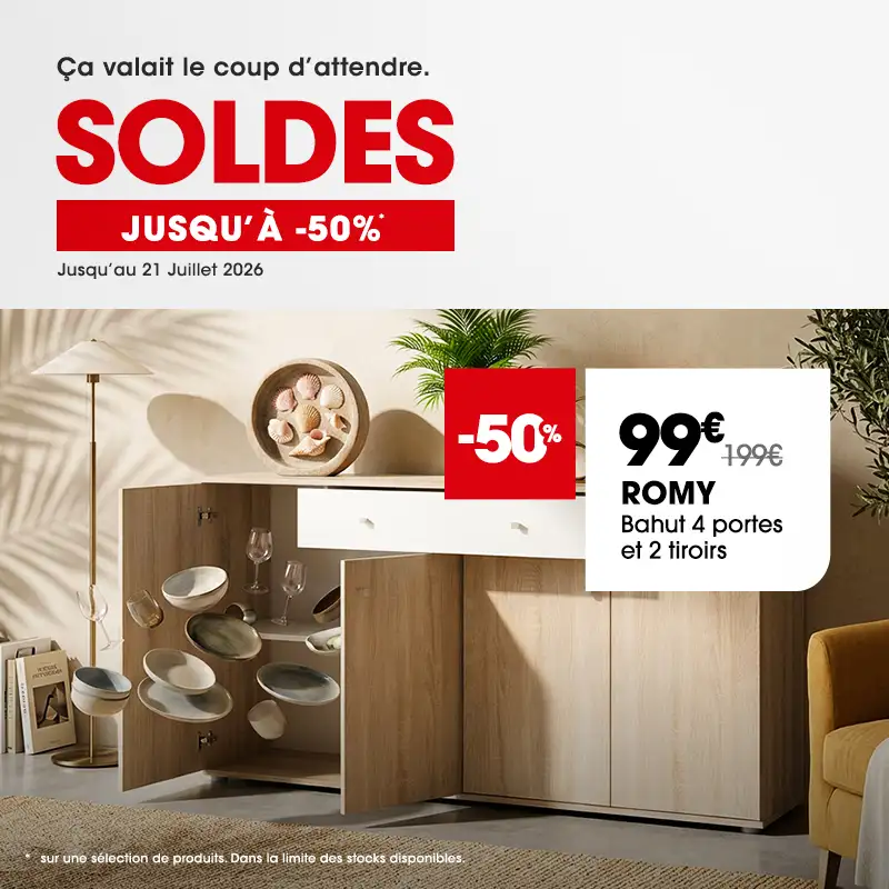 Soldes d'�t�, jusqu'� -50% sur une large s�lection de meubles