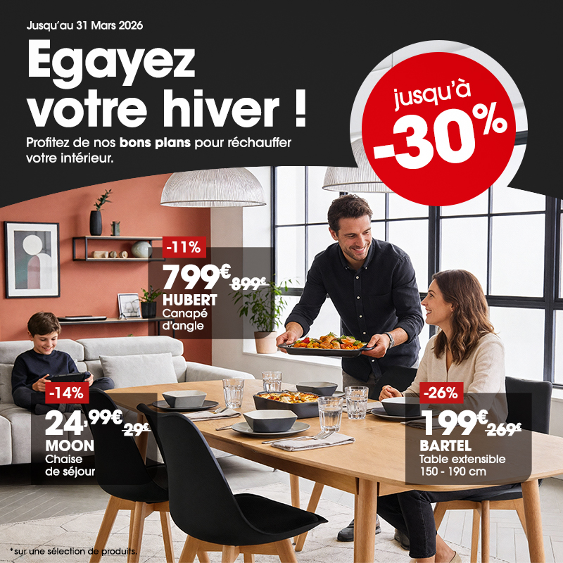 Promos d'hiver 2026, jusqu'� -30% sur une s�lection de produits