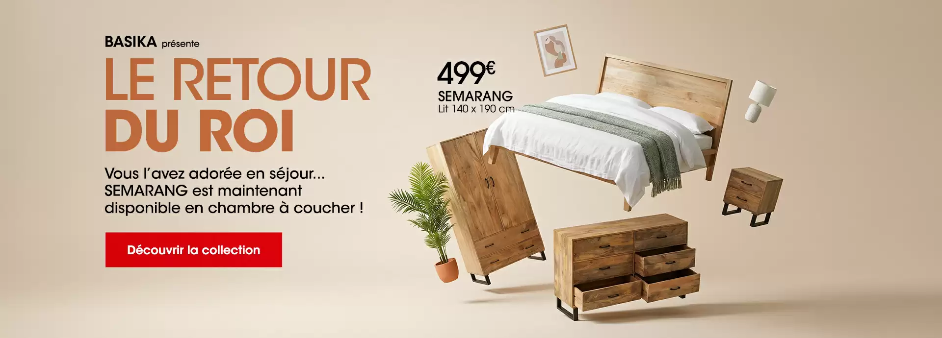 La chambre � coucher en manguier massif SEMARANG est maintenant disponible !