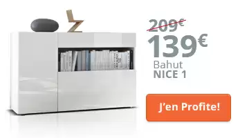 Bahut design blanc en promo