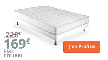 Ensemble matelas + sommier en 90