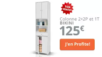 Colonne de cuisine blanche pas chère