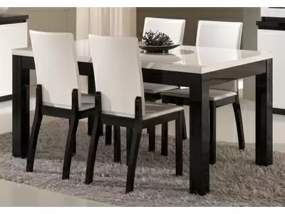 Table de repas Roma laqu bicolore