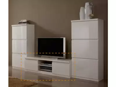 Meuble tv plasma Roma laqu blanc