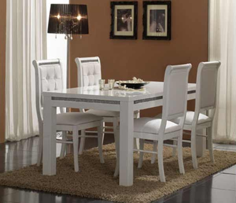 Table de repas Prestige laque blanc