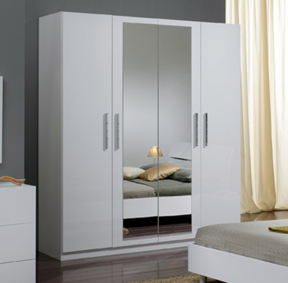 Armoire 4 portes Gloria blanc