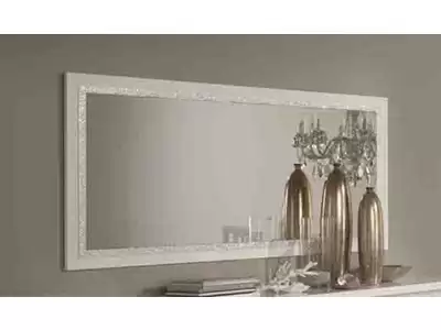 Miroir Cromo  laque blanc