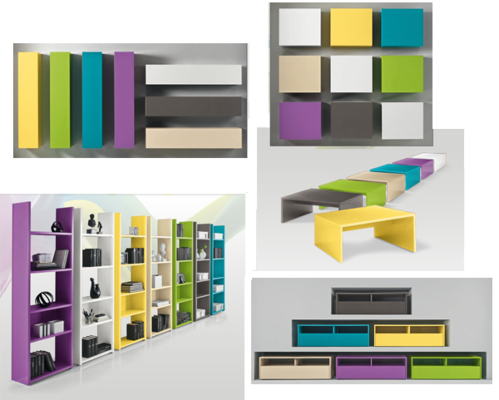 photo d ensemble vitrines etageres box