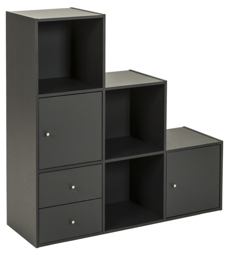 Cube 6 cases 2 portes et tiroirs Boxy