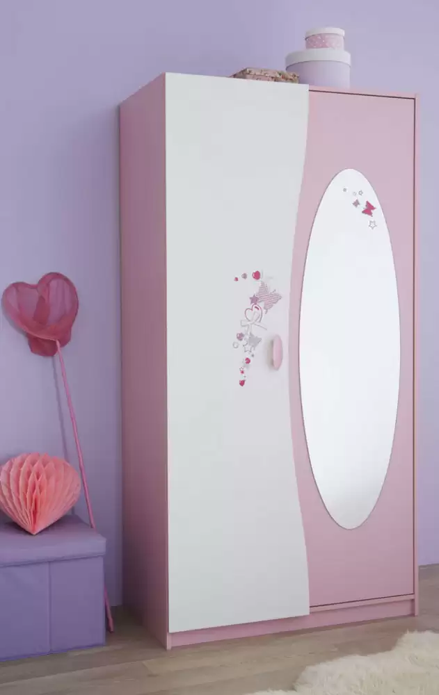 Papillon Rose H01 4 pièces Poignée de tiroir pour armoire garde-robe en verre boutons de décoration décoration chambre denfant chambre meilleur cadeau pour enfants 3,5 x 2,8 cm 