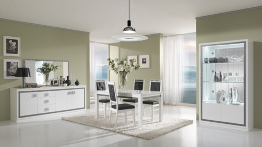 Vitrine 2 portes Thema blanc salle À manger